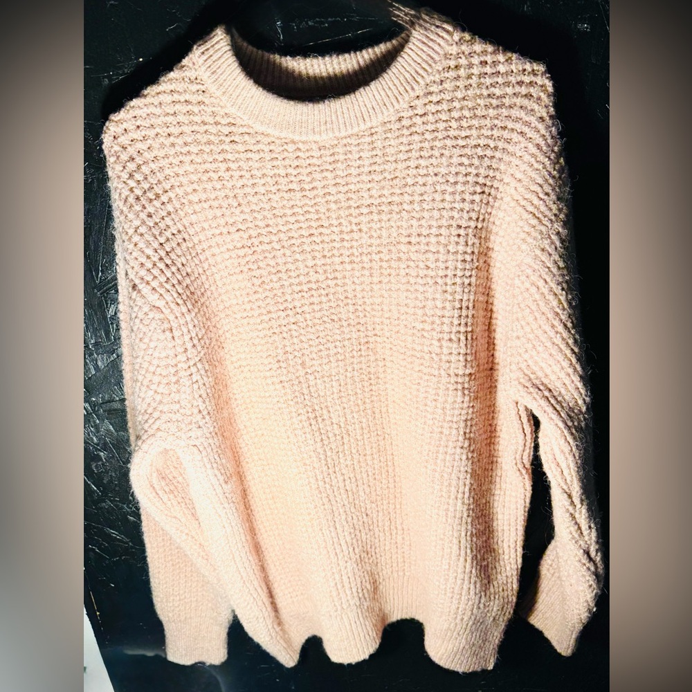 Zara Soft Blush Crew Neck Sweater